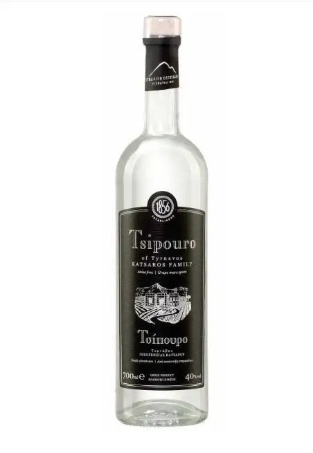 KATSAROS Tsipouro Tyrnavou – traditionelle griechische Tresterbrand-Spezialität aus der Region Tyrnavos