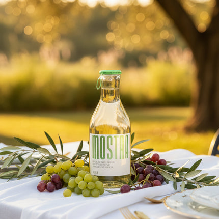 MOSTRA Weiß 0,5 l – aromatischer griechischer Weißwein für mediterrane Speisen und gesellige Anlässe