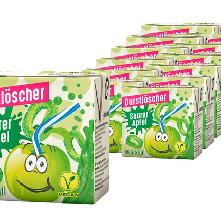12er-Pack Durstlöscher Saurer Apfel (500 ml) – Erfrischendes Getränk mit intensivem, säuerlichem Apfel-Geschmack. Perfekt für eine fruchtige und belebende Erfrischung. Angebot von GEtca GmbH.