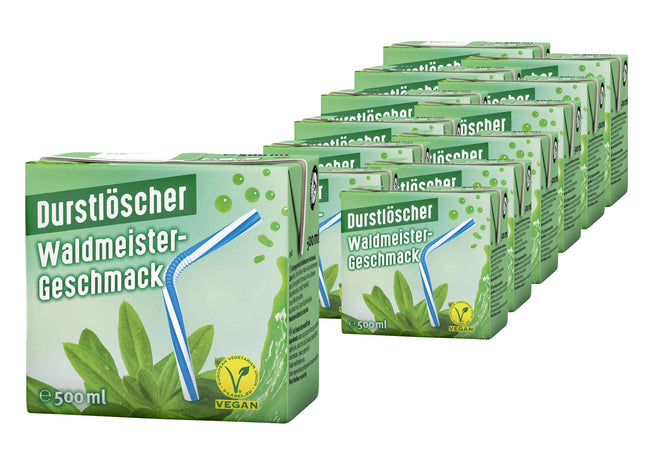 12er-Pack Durstlöscher Waldmeistergeschmack (500 ml) – Erfrischendes Getränk mit dem einzigartigen Geschmack von Waldmeister. Perfekt für eine aromatische und belebende Erfrischung. Angebot von GEtca GmbH.