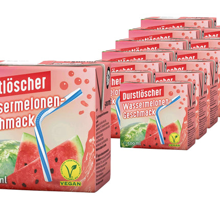 12er-Pack Durstlöscher Wassermelone (500 ml) – Erfrischendes Getränk mit fruchtigem Wassermelonen-Geschmack. Perfekt für eine sommerliche und belebende Erfrischung. Angebot von GEtca GmbH.