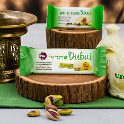 Dubai weiße Schokoladentafel mit Pistaziencreme und Kadayif, 30g elit
