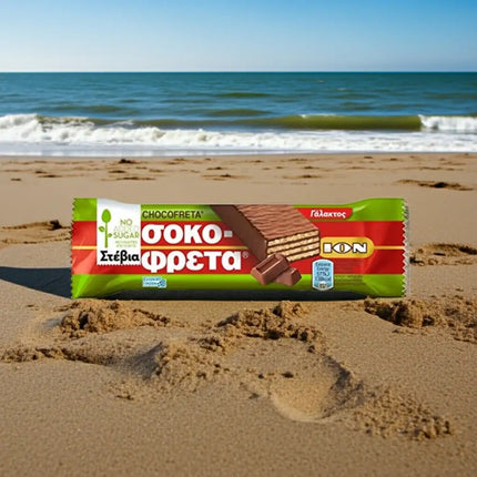 Original ION Schokofreta Stevia 30 g – Schokoriegel mit Waffel und Stevia für bewussten Genuss