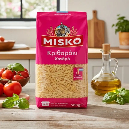 Griechische MISKO Risoni Large 500 g – hochwertige Kritharaki-Nudeln für Giouvetsi und mediterrane Gerichte