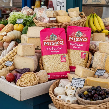Original MISKO Risoni Kritharaki Large 500 g – traditionelle griechische Nudelspezialität in Reisform