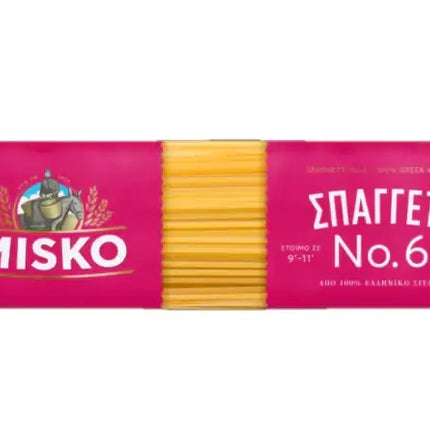 MISKO Spaghetti No. 6 – klassische griechische Spaghetti aus Hartweizengrieß in der Originalverpackung