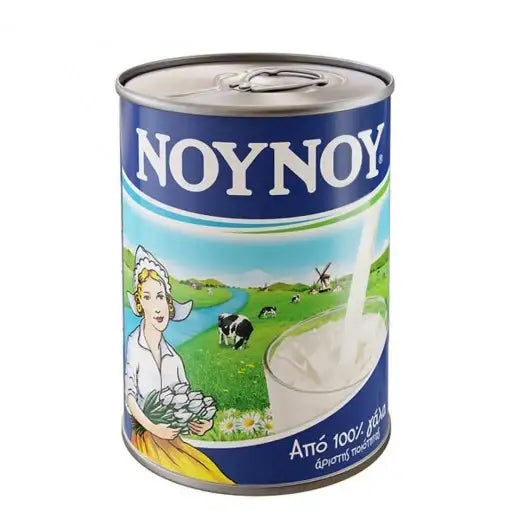 NOUNOU Milch 400 g Dose – griechische kondensierte Milch für Kaffee, Desserts und Backwaren
