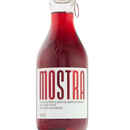 MOSTRA Rot 0,5 l – aromatischer griechischer Rotwein für mediterrane Gerichte und besondere Genussmomente