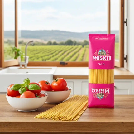 Griechische MISKO Spaghetti No. 6 – lange Hartweizennudeln mit perfekter Kochfestigkeit
