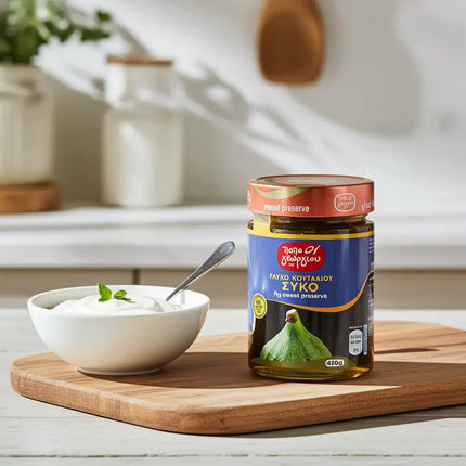 Papageorgiou Feigen eingelegt in Sirup 450 g – traditionelle griechische Süßspeise mit ganzen Feigen im Glas