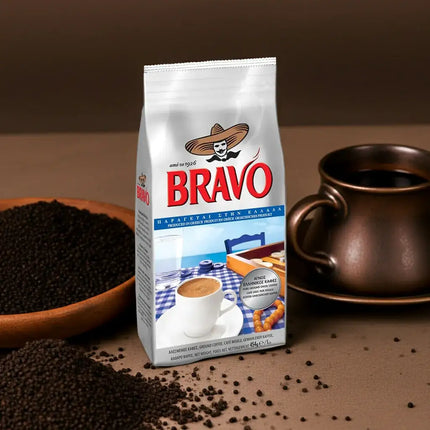 Bravo Classic Kaffee 100 g Vorderansicht – original griechischer Mokka-Kaffee für authentischen Kaffeegenuss