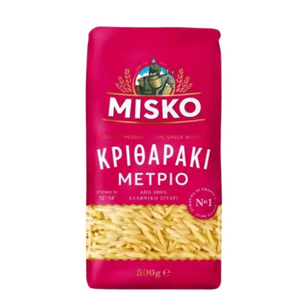 MISKO Risoni Kritharaki Medium 500 g – griechische Reisnudeln für traditionelle Aufläufe, Suppen und Eintöpfe