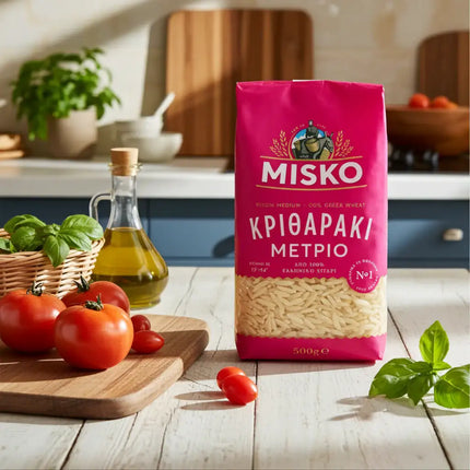 Griechische MISKO Risoni Medium 500 g – vielseitige Kritharaki-Nudeln für Giouvetsi und mediterrane Gerichte