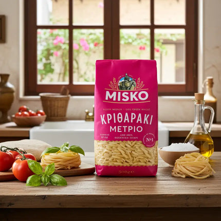 Original MISKO Risoni Kritharaki Medium 500 g – traditionelle griechische Nudelspezialität mit perfekter Kochfestigkeit