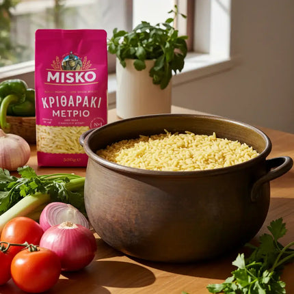 MISKO Kritharaki Medium 500 g Packung – hochwertige Reisnudeln für Beilagen, Aufläufe und Fleischgerichte