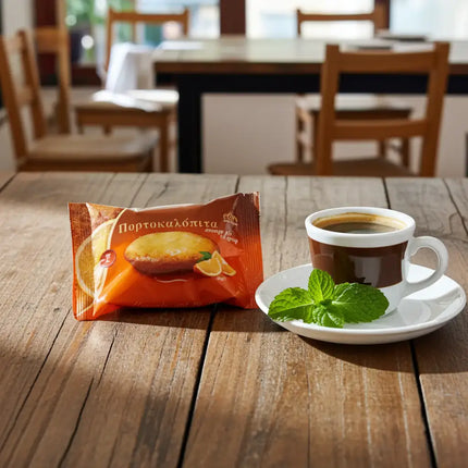 Toumpourleka Portokalopita 90g – griechisches Gebäck mit intensivem Orangengeschmack und feiner Süße.