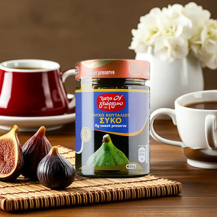 Griechische Feigen in Sirup von Papageorgiou 450 g – süße Delikatesse zum Servieren mit Joghurt oder Eis