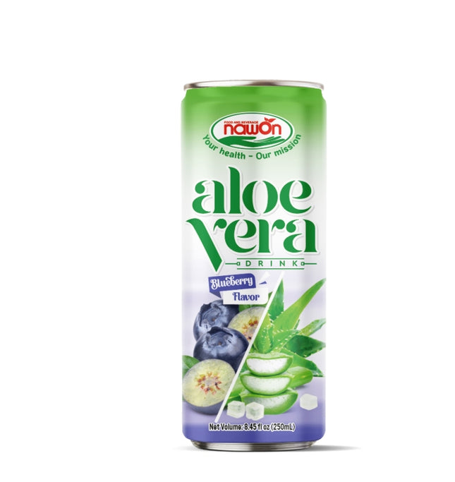 Nawon Aloe Vera Blueberry Flavor 24x250ml – fruchtiges Aloe Vera-Getränk mit Blaubeeraroma, angeboten von Getca GmbH.