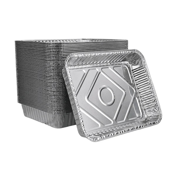 Aluschale R879 930 ml – 58 µm – rechteckig 226×176×30 mm – 100  Stk ohne Deckel mit Deckel