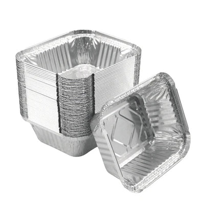 Aluschale R9L 250 ml – 58 µm – rechteckig 125×100×35 mm – 100 Stk ohne Deckel mit Deckel