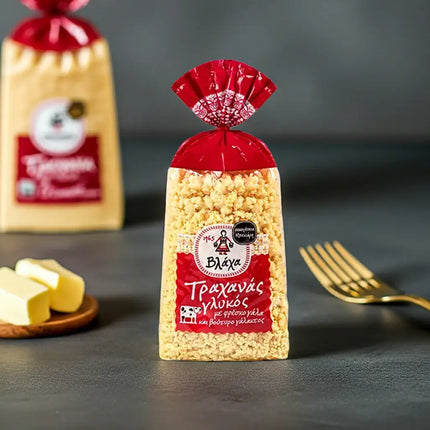 VLACHA Trachanas Süß mit Butter und Milch 500 g – traditionelle griechische Teigwaren-Spezialität für Suppen und warme Gerichte