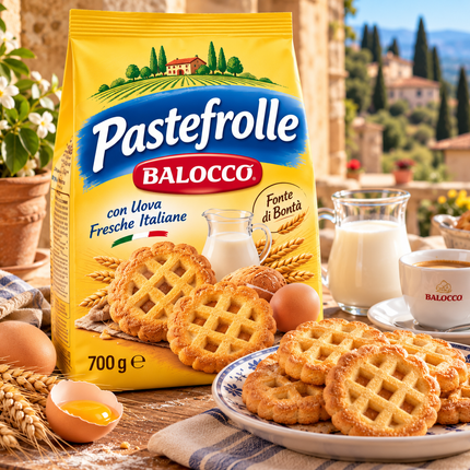 Balocco Biscotti Pastefrolle 700 g – italienische Frühstückskekse