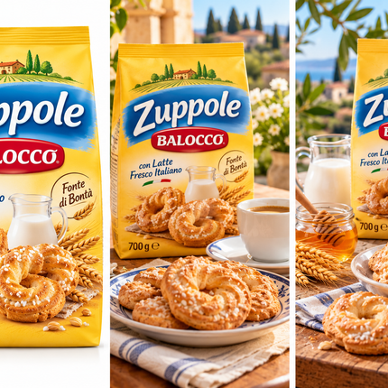 Balocco Zuppole 700 g mit Kaffee und italienischem Frühstück