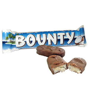 Bounty 57g Riegel ist ein Schokoriegel mit einer köstlichen Kombination aus zarter Milchschokolade und saftiger Kokosnussfüllung. Perfekt für alle, die den exotischen Geschmack von Kokos lieben! Das Produkt wird von der GEtca GmbH angeboten.