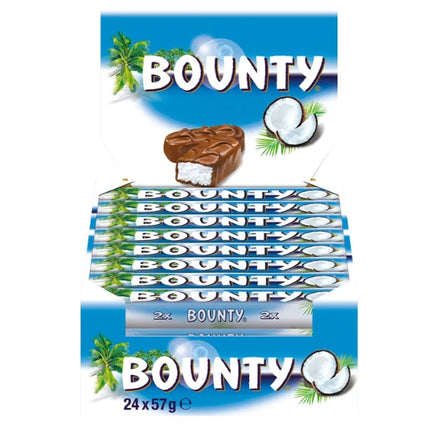 Bounty Riegel Schokolade – köstlicher Schokoriegel mit saftiger Kokosfüllung, angeboten von der GEtca GmbH. Perfekt für alle, die die exotische Kombination aus Schokolade und Kokos lieben.