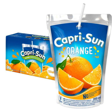 Capri-Sun Orange – eine fruchtige und erfrischende Mischung mit dem unverwechselbaren Geschmack sonnengereifter Orangen. Enthält natürliche Zutaten, eine angenehm süße Note und ist praktisch in der ikonischen Trinkpackung für unterwegs. Erhältlich bei GEtca GmbH.