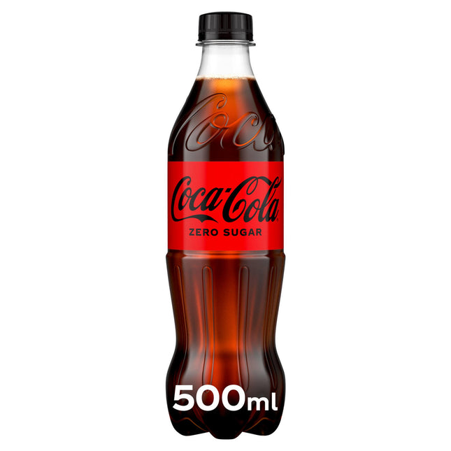 Coca-Cola Zero 500 ml – eine klassische Erfrischung mit dem unverwechselbaren Geschmack von Coca-Cola ohne Zucker. die perfekte Kombination aus spritziger Kohlensäure und der legendären Rezeptur, ganz ohne Zucker. Erhältlich bei GEtca GmbH.