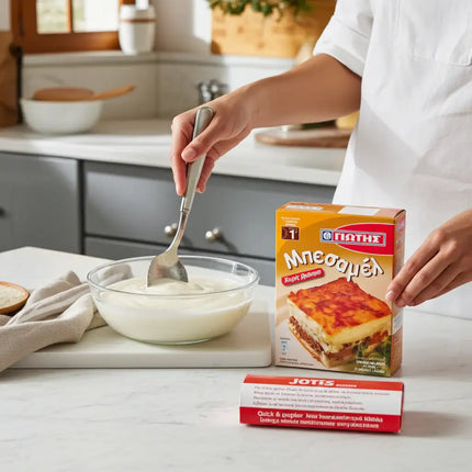 JOTIS Béchamel 162g – Cremige Mehlschwitze aus Griechenland, ergibt 1 Liter Sauce