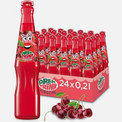 Dreh und Trink Kirsche 200 ml ist ein fruchtiges Erfrischungsgetränk mit Kirschgeschmack. Es enthält Sauerkirschsaft, Holunderbeersaft und Zitronensaft und kommt in einer recyclefähigen Verpackung. Erhältlich bei GEtca GmbH.
