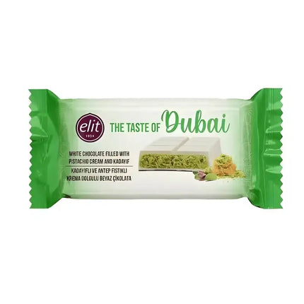 Dubai  Premium 90g Weiße Schokolade mit Pistazie elit