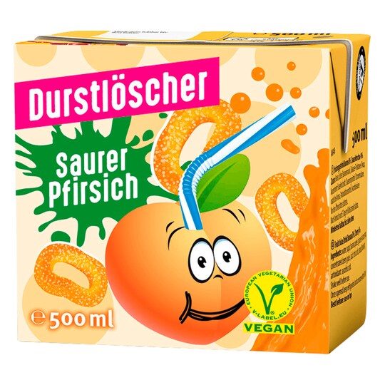 Durstlöscher Saurer Pfirsich 500 ml ist ein erfrischendes Getränk mit intensivem Pfirsichgeschmack und einer angenehm säuerlichen Note. Es enthält Apfelsaftkonzentrat und Pfirsichsaftkonzentrat und bietet eine spritzige Erfrischung. Erhältlich bei GEtca GmbH.