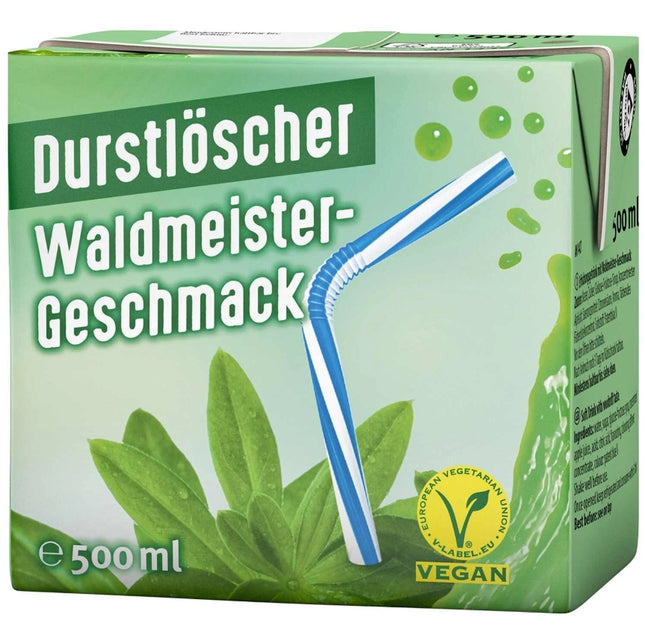 Durstlöscher Waldmeistergeschmack 500 ml ist ein erfrischendes Getränk mit intensivem Waldmeister-Geschmack. Es enthält Apfelsaftkonzentrat und bietet eine süße, aromatische Note. Erhältlich bei GEtca GmbH.