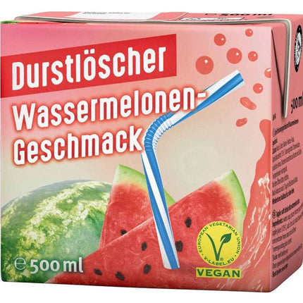 12er-Pack Durstlöscher Wassermelone (500 ml) – Erfrischendes Getränk mit fruchtigem Wassermelonen-Geschmack. Perfekt für eine sommerliche und belebende Erfrischung. Angebot von GEtca GmbH.