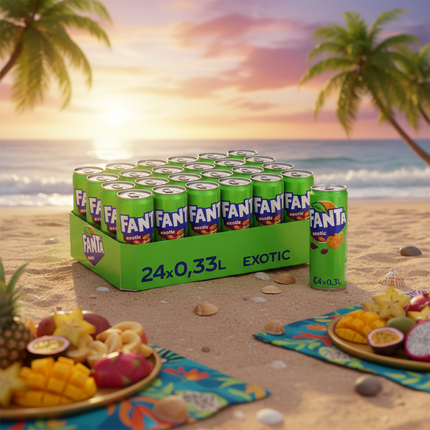 Tropischer Softdrink Fanta Exotic 330ml Dose