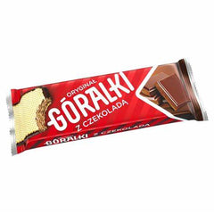 Die Packung Góralki Schokolade Waffel 45g der Firma GEtca GmbH enthält zehn knusprige Waffelriegel mit köstlicher Schokoladenfüllung – perfekt für einen süßen Genussmoment unterwegs oder zu Hause.