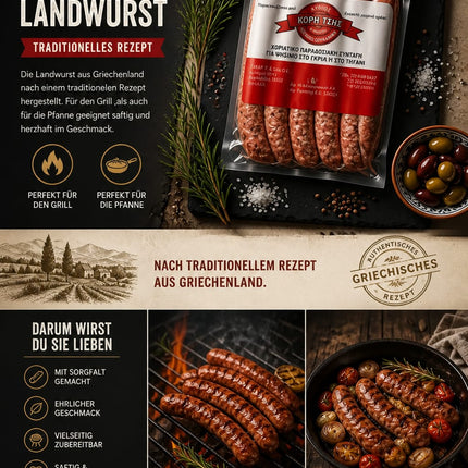 Griechische Landwurst 5er Packung GOYGOUSIS