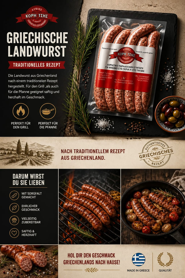 Griechische Landwurst 5er Packung GOYGOUSIS