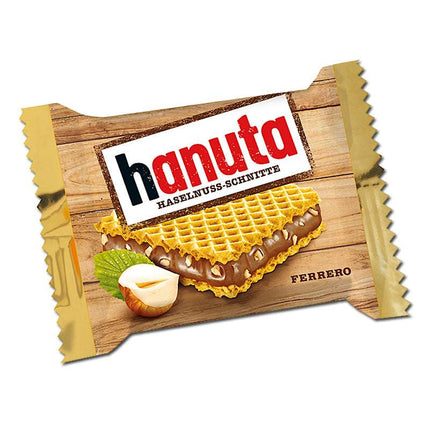 10er-Pack Hanuta (220 g) – Knusprige Haselnuss-Waffeln mit cremiger Schokoladenfüllung. Perfekt für den kleinen Genussmoment zwischendurch. Angebot von GEtca GmbH.