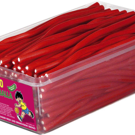 150er-Pack Haribo Balla Stixx Erdbeere (1125 g) – Fruchtige Kaustangen mit intensivem Erdbeer-Geschmack und weicher Konsistenz. Perfekt für eine süße und aromatische Nascherei. Angebot von GEtca GmbH.