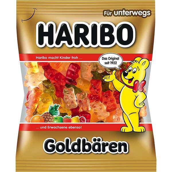 Haribo Goldbären (100g) – klassische, fruchtige Gummibärchen mit verschiedenen Geschmacksrichtungen, angeboten von der GEtca GmbH. Perfekt für alle, die den zeitlosen Geschmack von Haribo lieben.