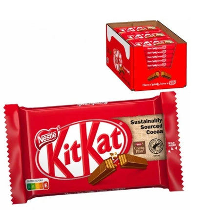 KitKat Classic – knusprige Waffel mit zarter Milchschokolade, perfekt zum Teilen oder Genießen allein, angeboten von der GEtca GmbH. Perfekt für alle, die den klassischen Knusper-Schokoladen-Moment lieben!
