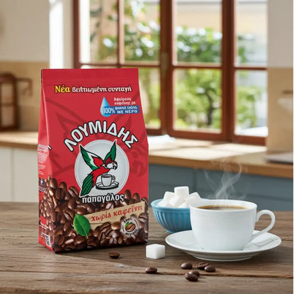 Griechischer Loumidis Decaf Kaffee 143 g – koffeinfreier Genuss mit vollem Kaffeearoma.