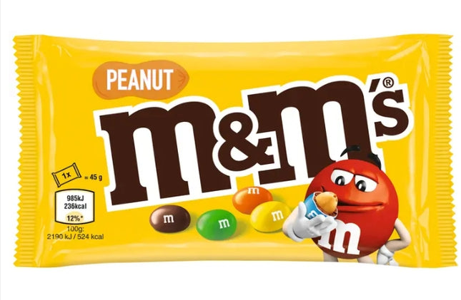 M&M's Erdnuss 45g sind knusprige Schokolinsen mit einem knackigen Erdnusskern, umhüllt von leckerer Milchschokolade. Perfekt für alle, die die Kombination aus Nuss und Schokolade lieben! Das Produkt wird von der GEtca GmbH angeboten.