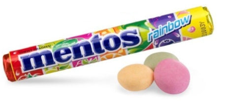 Mentos Rainbow 37,5g enthält fruchtige Kaubonbons in einer bunten Mischung mit verschiedenen Geschmacksrichtungen – perfekt für einen abwechslungsreichen und köstlichen Genussmoment. Das Produkt wird von der GEtca GmbH angeboten.