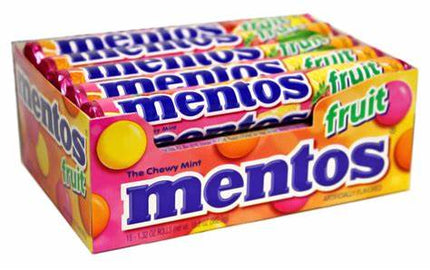 Mentos Fruit – bunte, fruchtige Kaubonbons mit einer Mischung aus verschiedenen Fruchtgeschmäckern, angeboten von der GEtca GmbH. Perfekt für alle, die einen erfrischend fruchtigen Kauspaß genießen möchten!
