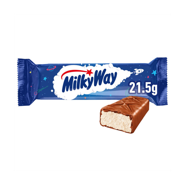 Milky Way 21,5g ist ein Schokoriegel mit einer luftigen Candy-Creme-Füllung, umhüllt von zarter Milchschokolade. Perfekt für alle, die einen leichten und süßen Genuss suchen! Das Produkt wird von der GEtca GmbH angeboten.